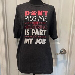 Bella Canvas Black Tee with Red/Pink and White Print